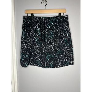 Croft & Barrow Stretchy Black & Floral Skort